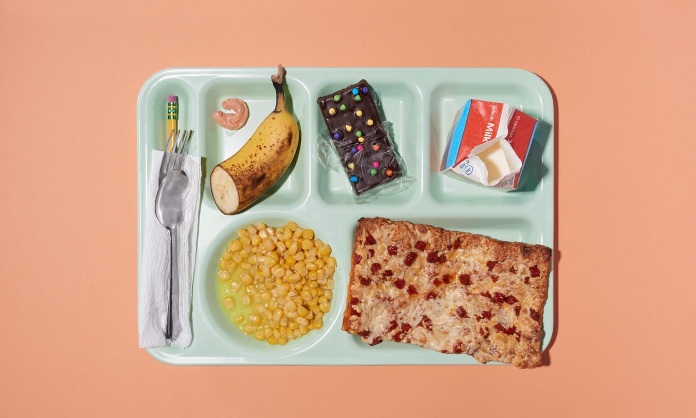 School lunch in elementary school in USA : r/pics