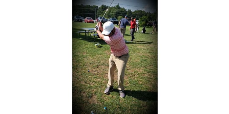 Timmy Boggs comes forward on his swing during a practice round. (Submitted Photo)