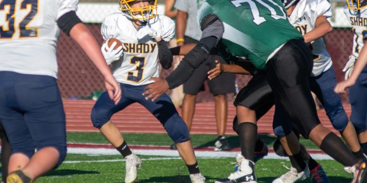 File Photo - A Shady Spring player eludes a tackle against Park when the two teams played on Sept. 2. (Heather Belcher/Lootpress)