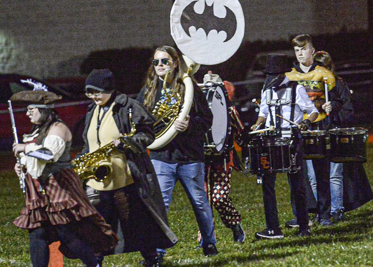 The Summers County band got into the Halloween spirit during Friday’s contest in Hinton. (F. Brian Ferguson/Lootpress)