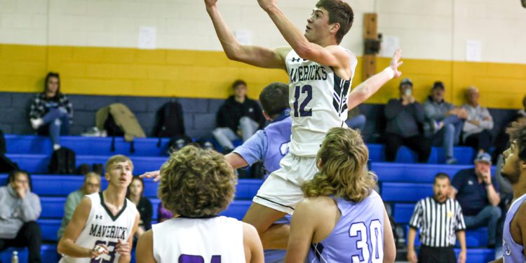 James Monroe's Eli Allen glides to the basket during a scrimmage at Shady Spring on Dec. 5 - File Photo by Karen Akers