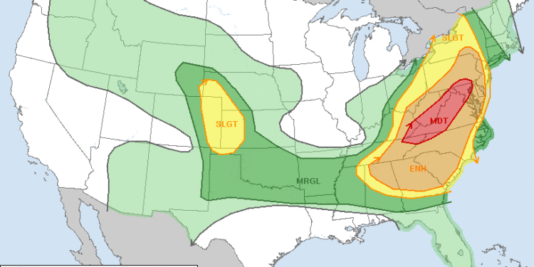 Huntington and Charleston region looking for storms through mid week