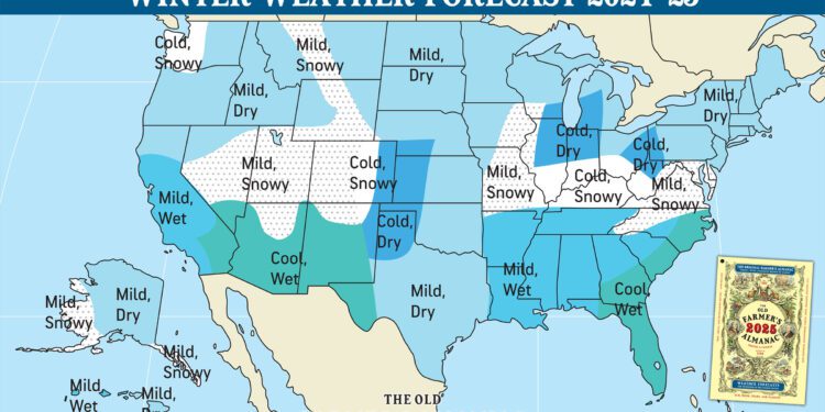 2025 Old Farmer’s Almanac Predicts a “Calmer, Gentler” Winter Across the U.S.