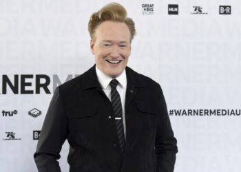 FILE - Conan O'Brien appears at the WarnerMedia Upfront in New York on May 15, 2019. (Photo by Evan Agostini/Invision/AP, File)